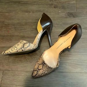 Chinese Laundry Snakeskin Brown Heels Sz 9